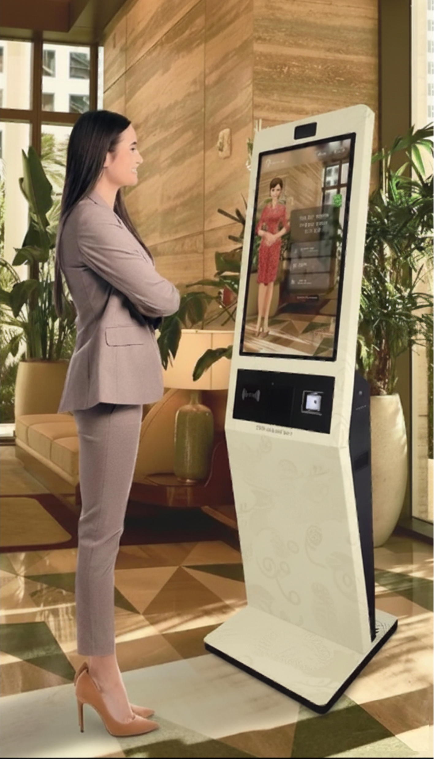 AvarLaunch AI Hotel Concierge kiosk in action